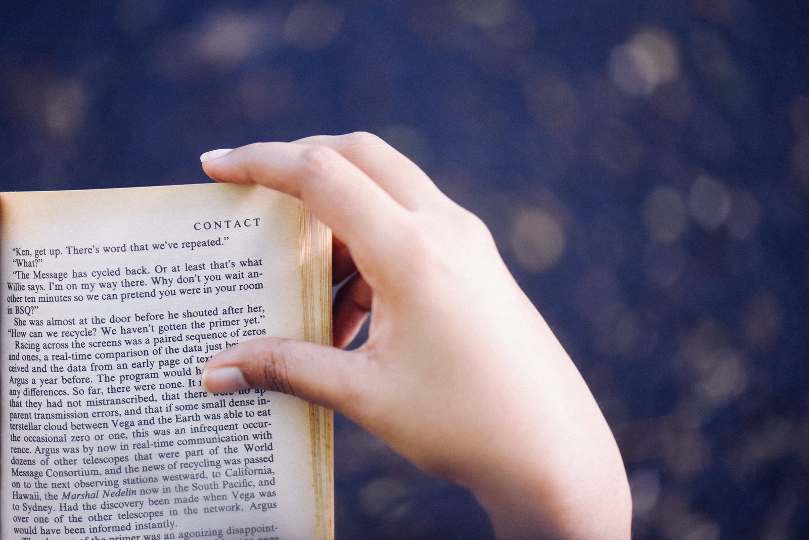An exciting book you read or a book you read recently