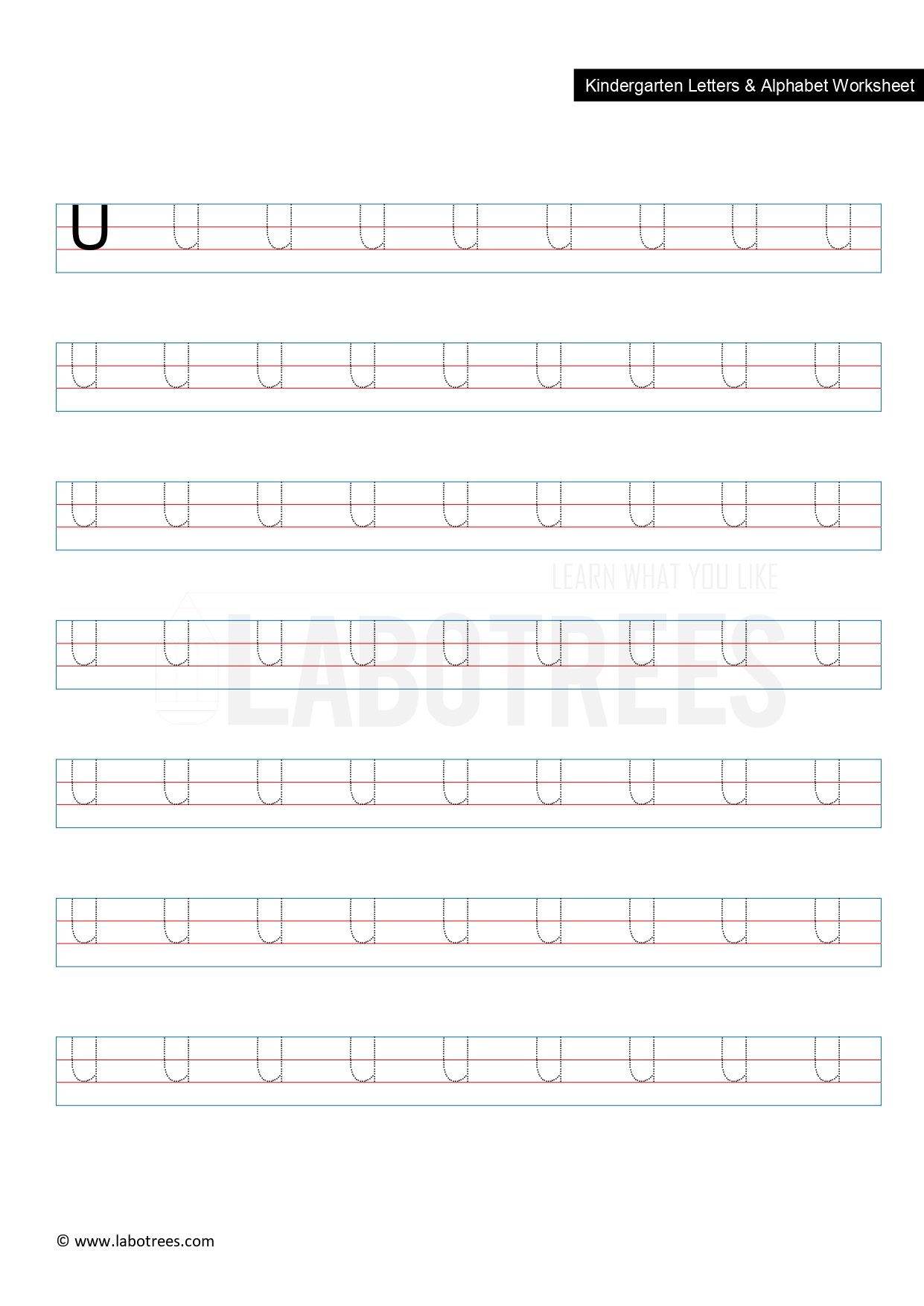 worksheet of letter u uppercase free download labotrees labotrees