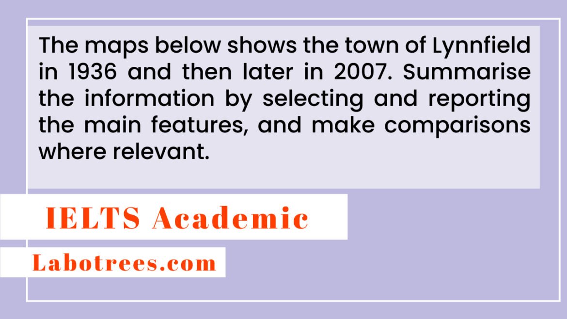 The maps below shows the town of Lynnfield in 1936 and then later in 2007. Summarise the information by selecting and reporting the main features, and make comparisons where relevant.
