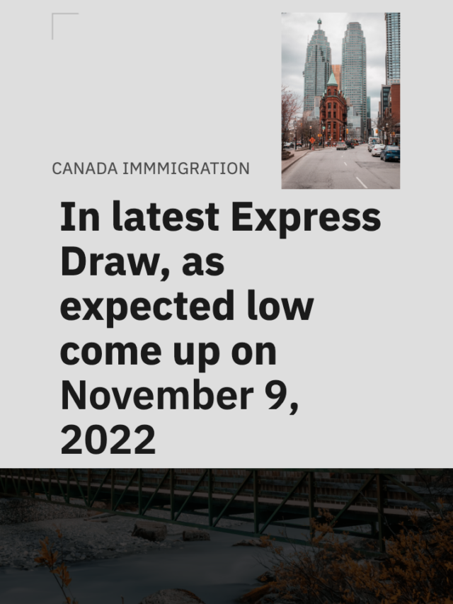 In latest Express Draw, as expected low come up on November 9, 2022