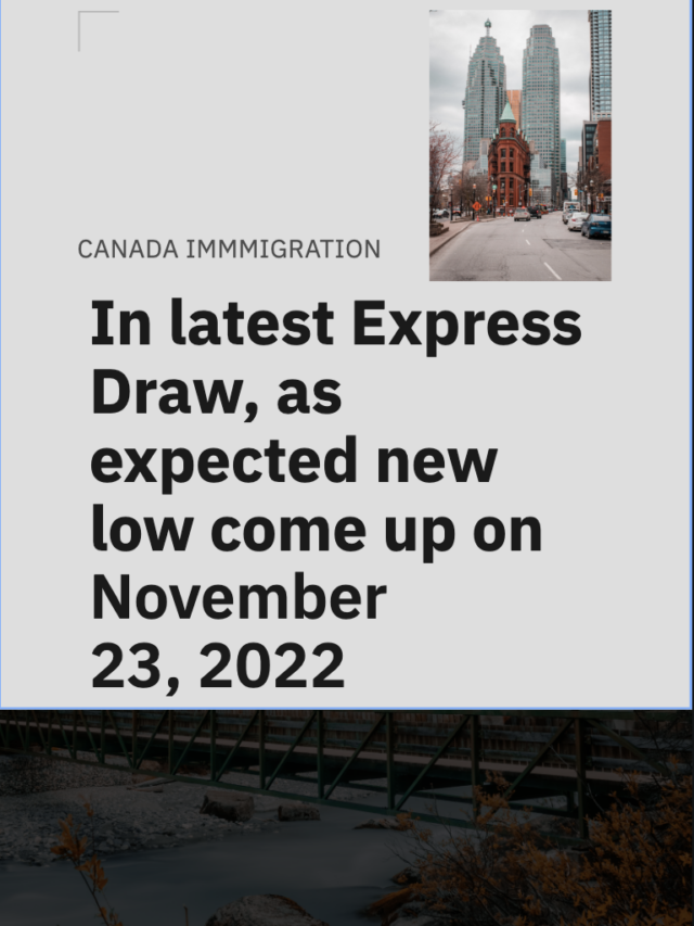In latest Express Draw, as expected new low come up on November 23, 2022