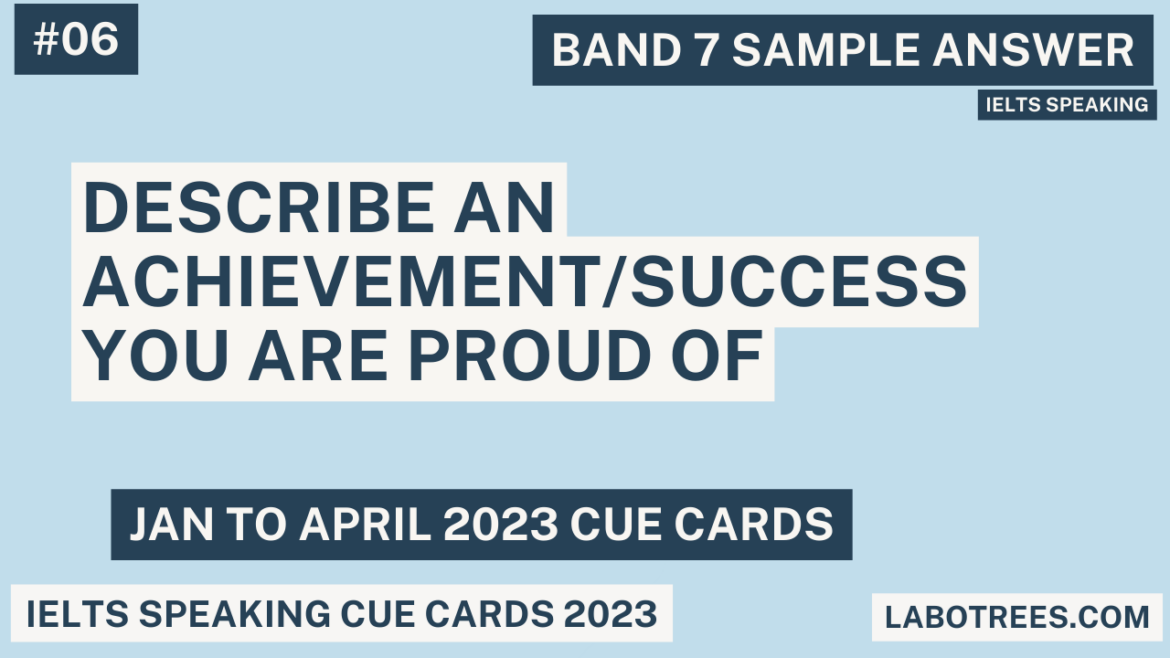 Describe an achievement/success you are proud of