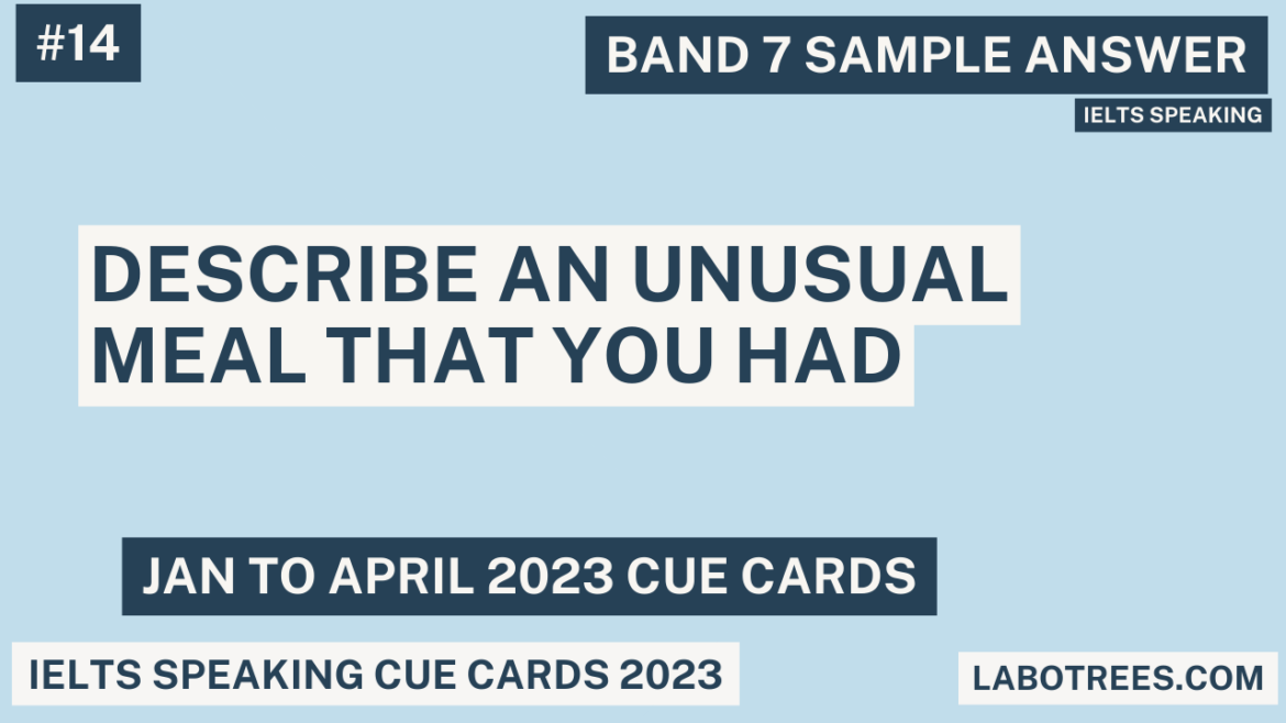 Describe an unusual meal that you had