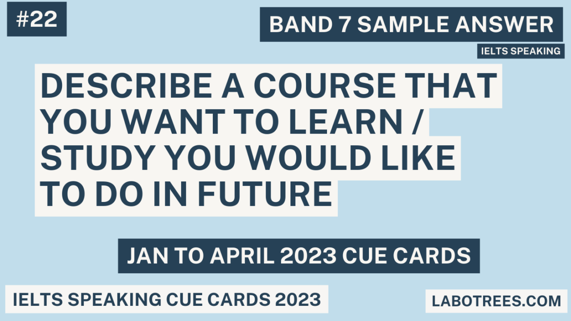Describe a course that you want to learn / study you would like to do in future